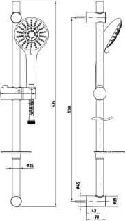 Душевой гарнитур E.C.A. Logika 102146027EX хром